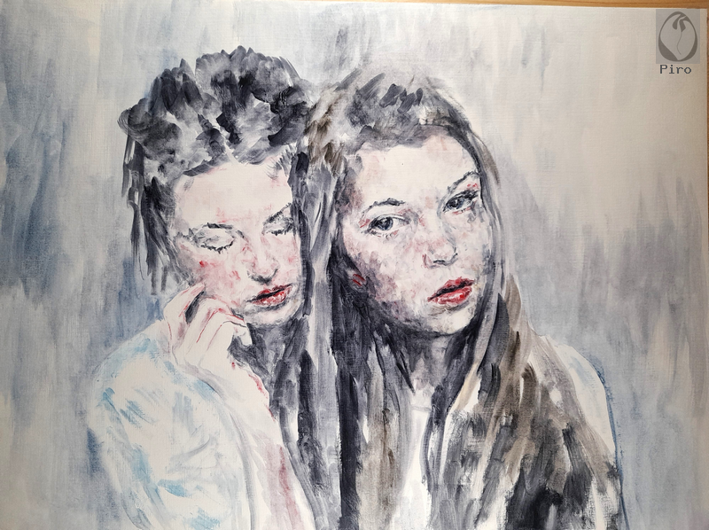oil on paper - olio su carta di Piro